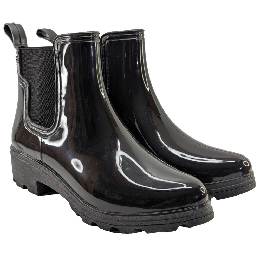 Belk Shiny Black Chelsea Boots